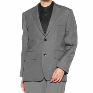 BARNEY'S NEW YORK ベージュ ダブルブレストジャケット セットアップウォッシャブルノーカラージャケット（2170773