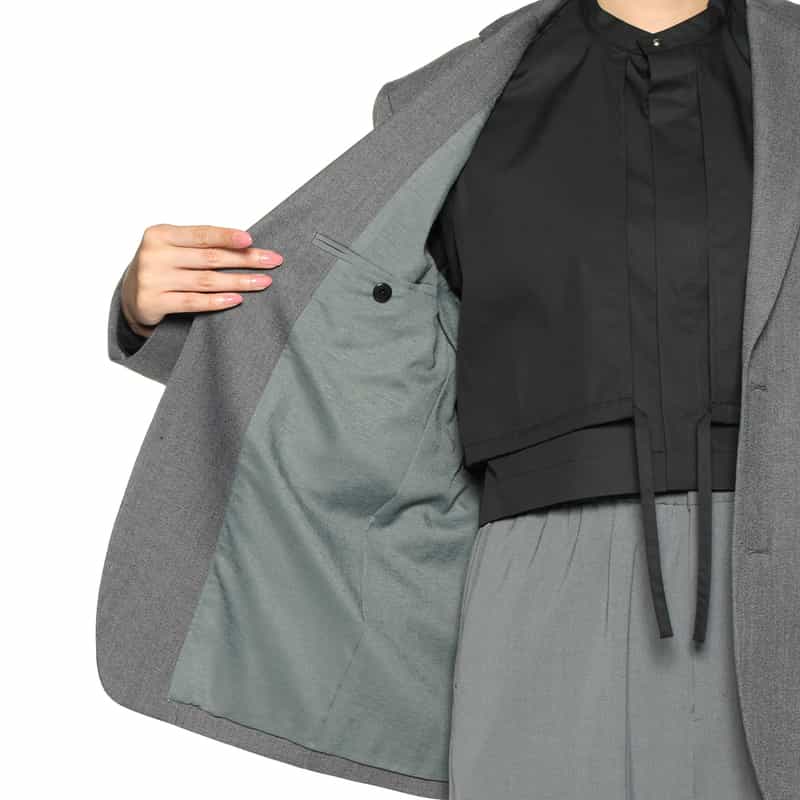 HYKE HYKE＜ハイク＞ テーラードジャケット GRAY