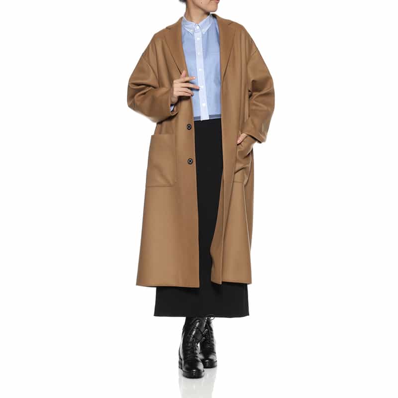 HYKE HYKE <ハイク> ウール ショップコート CAMEL