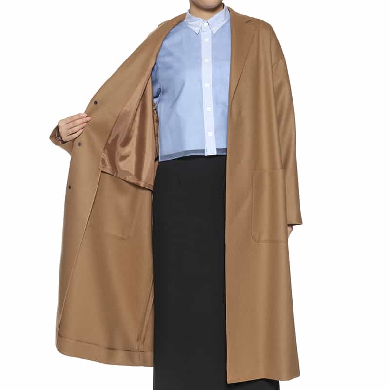 HYKE HYKE <ハイク> ウール ショップコート CAMEL