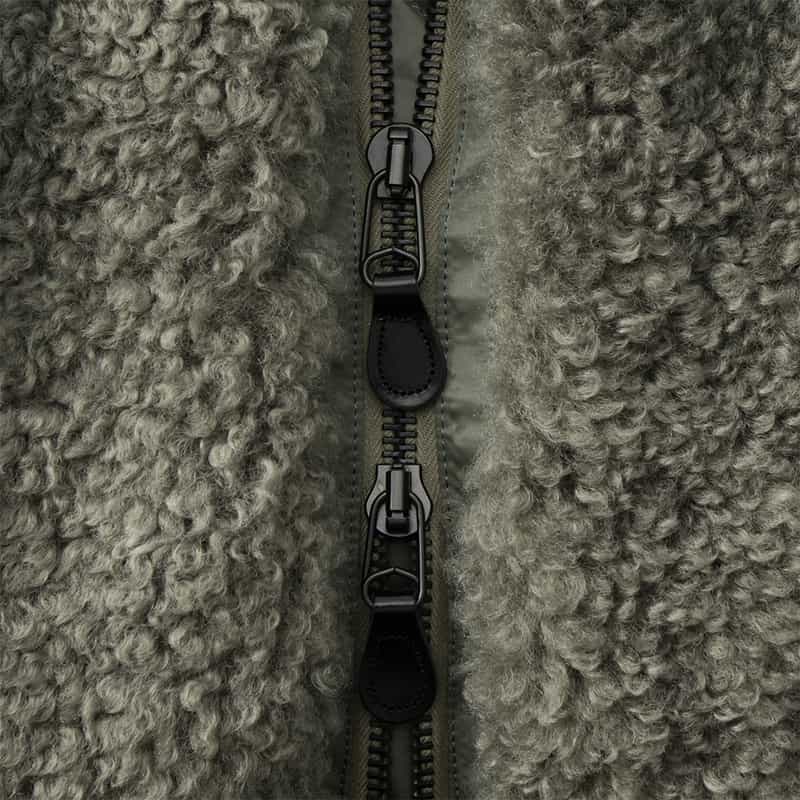 HYKE HYKE＜ハイク＞ フェイクムートン付MA-1ジャケット KHAKI