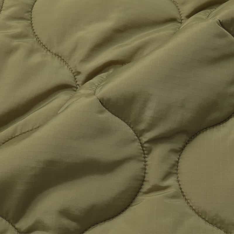 HYKE HYKE ＜ハイク＞ ノーカラーキルティングコート KHAKI