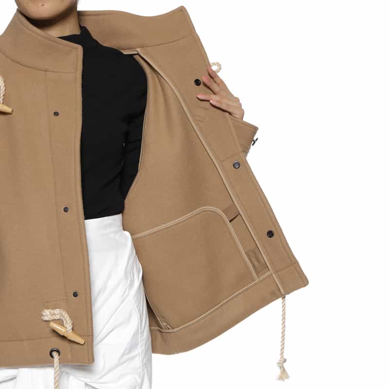 HYKE HYKE ＜ハイク＞ ダブルフェイスウール ハーフダッフルコート BEIGE