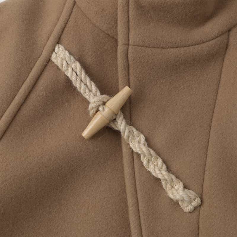 HYKE HYKE ＜ハイク＞ ダブルフェイスウール ハーフダッフルコート BEIGE