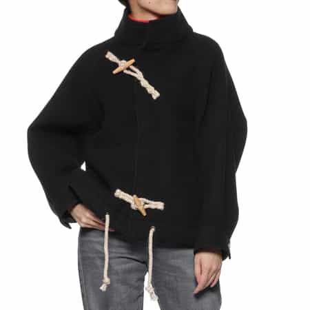 HYKE ＜ハイク＞ ダブルフェイスウール ハーフダッフルコート