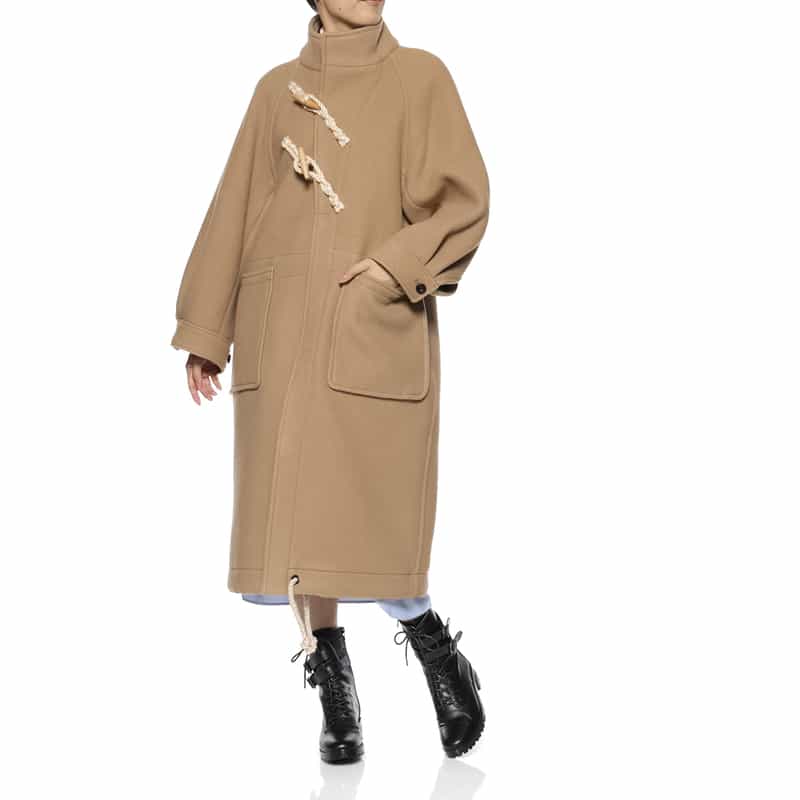 HYKE HYKE ＜ハイク＞ ダブルフェイスウール ダッフルコート BEIGE