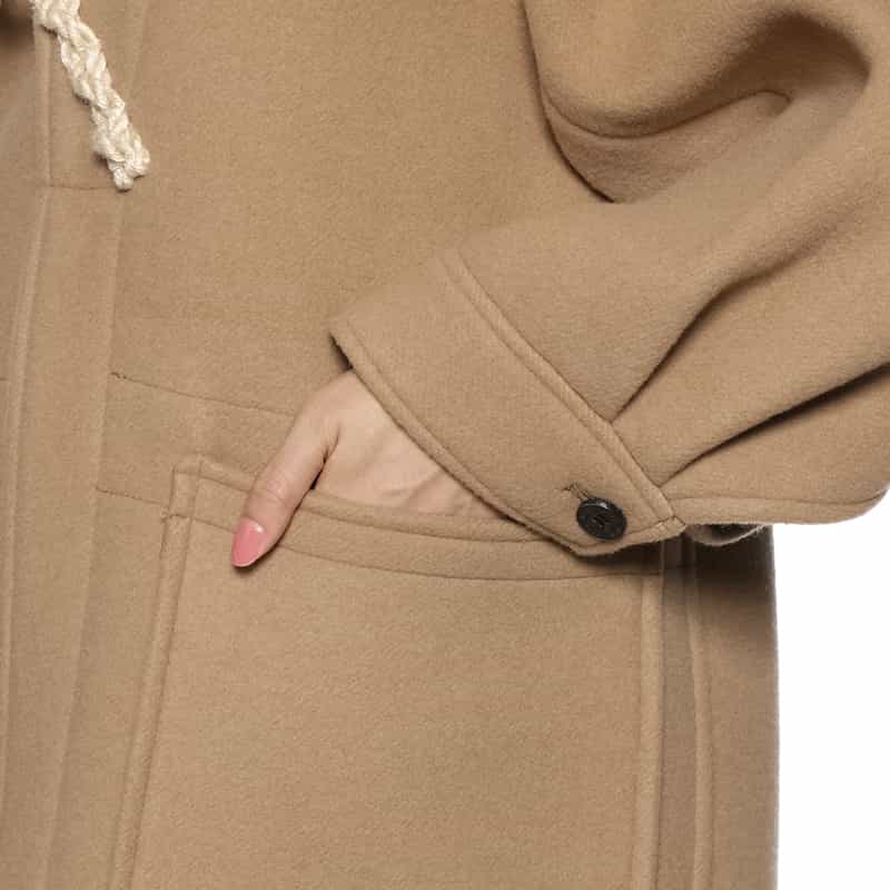 HYKE HYKE ＜ハイク＞ ダブルフェイスウール ダッフルコート BEIGE