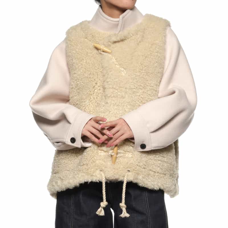 HYKE HYKE ＜ハイク＞ コンビネーションダッフルコート IVORY