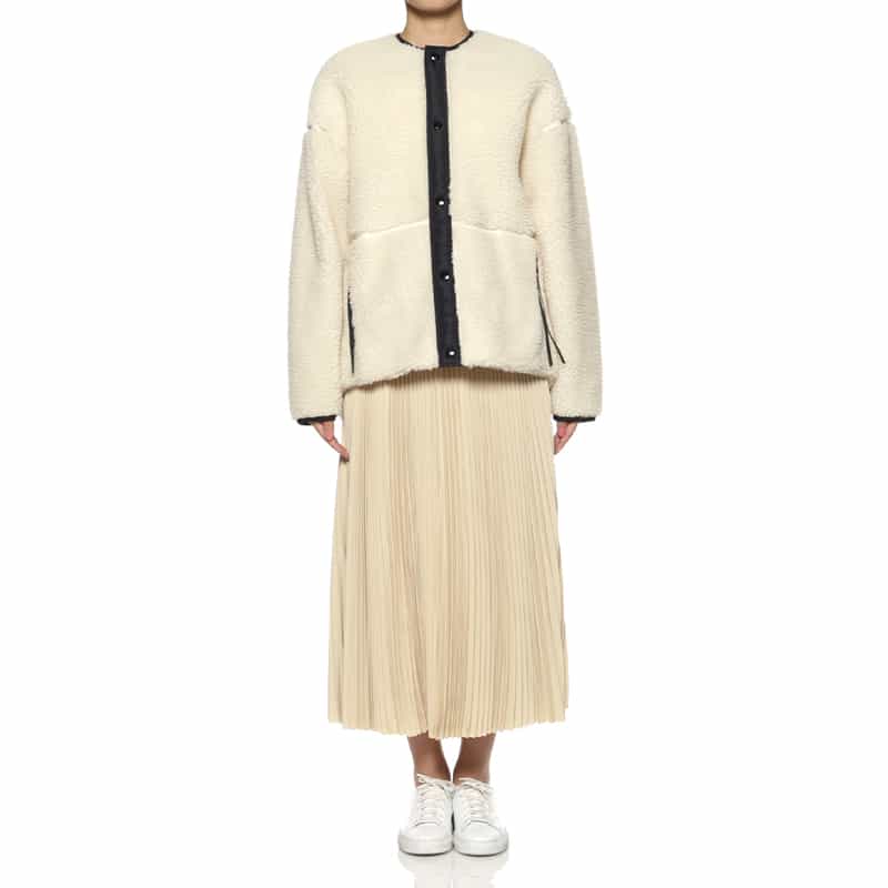 HYKE HYKE＜ハイク＞ フェイクムートンジャケット WHITE