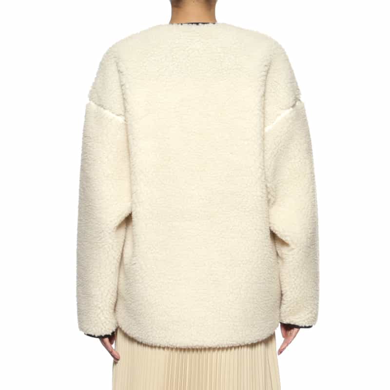 HYKE HYKE＜ハイク＞ フェイクムートンジャケット WHITE