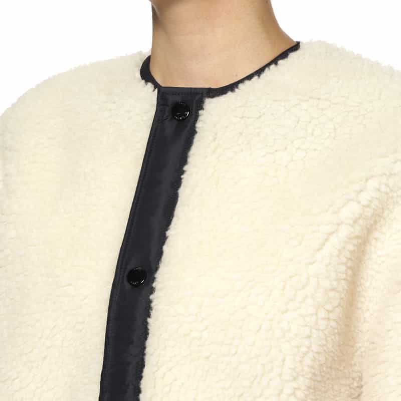 HYKE HYKE＜ハイク＞ フェイクムートンジャケット WHITE