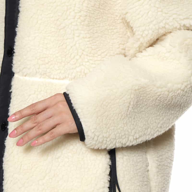 HYKE HYKE＜ハイク＞ フェイクムートンジャケット WHITE