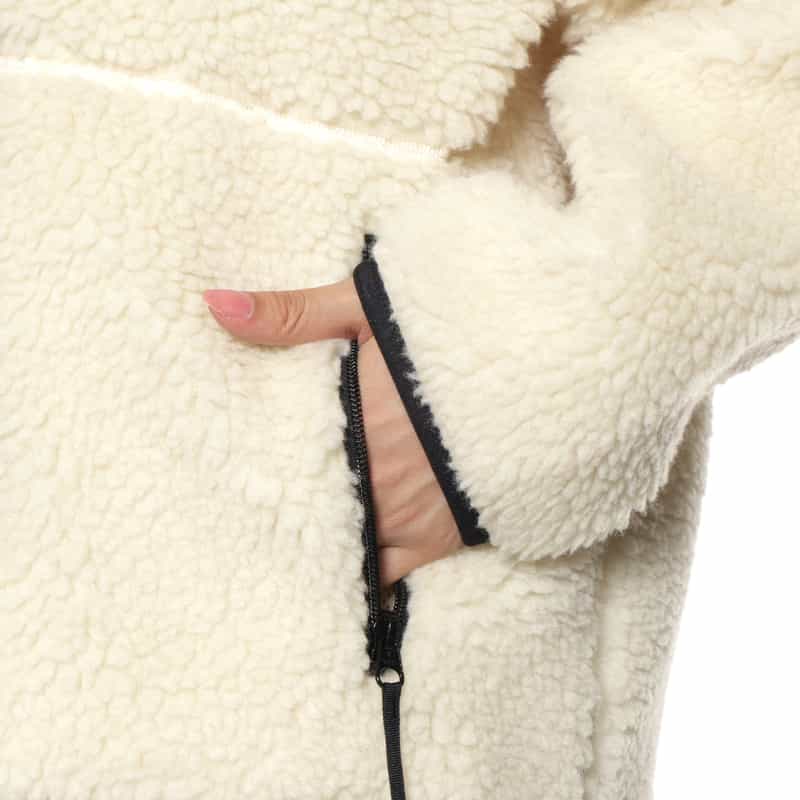 HYKE HYKE＜ハイク＞ フェイクムートンジャケット WHITE