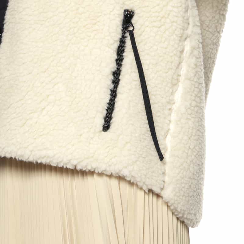 HYKE HYKE＜ハイク＞ フェイクムートンジャケット WHITE