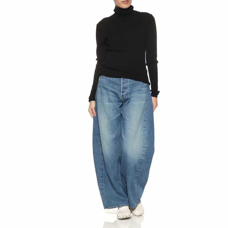 HYKE HYKE＜ハイク＞ バレルレッグデニムパンツ BLUE