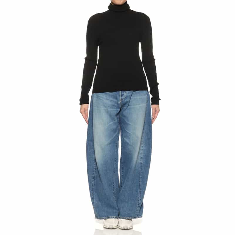 HYKE HYKE＜ハイク＞ バレルレッグデニムパンツ BLUE