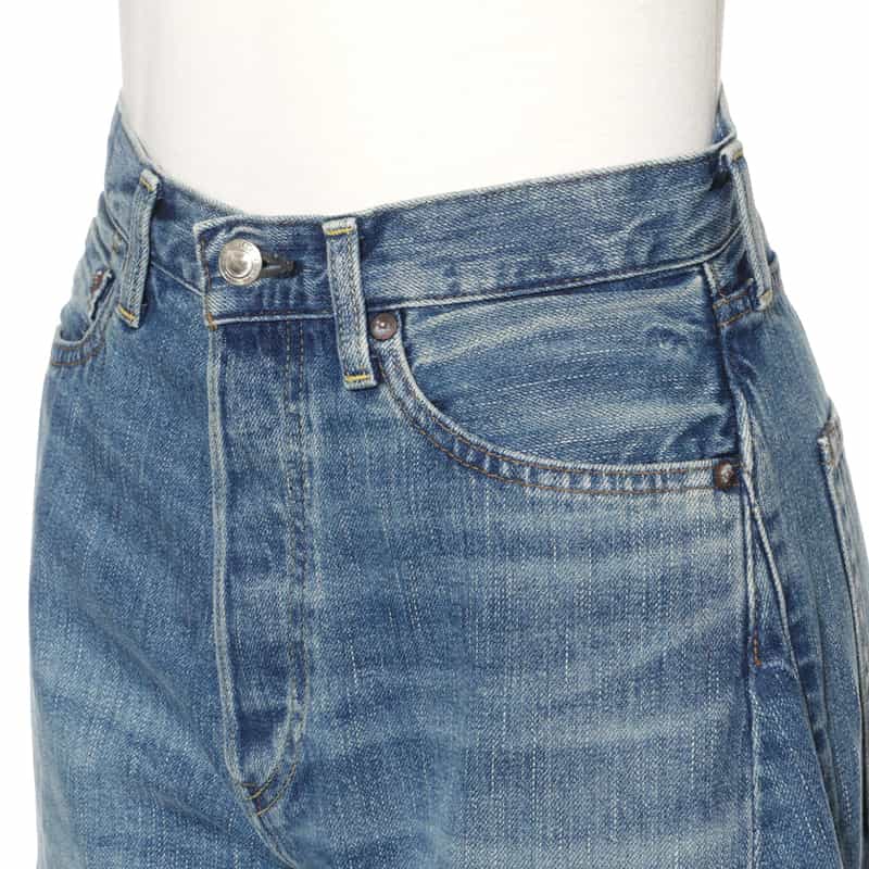 HYKE HYKE＜ハイク＞ バレルレッグデニムパンツ BLUE