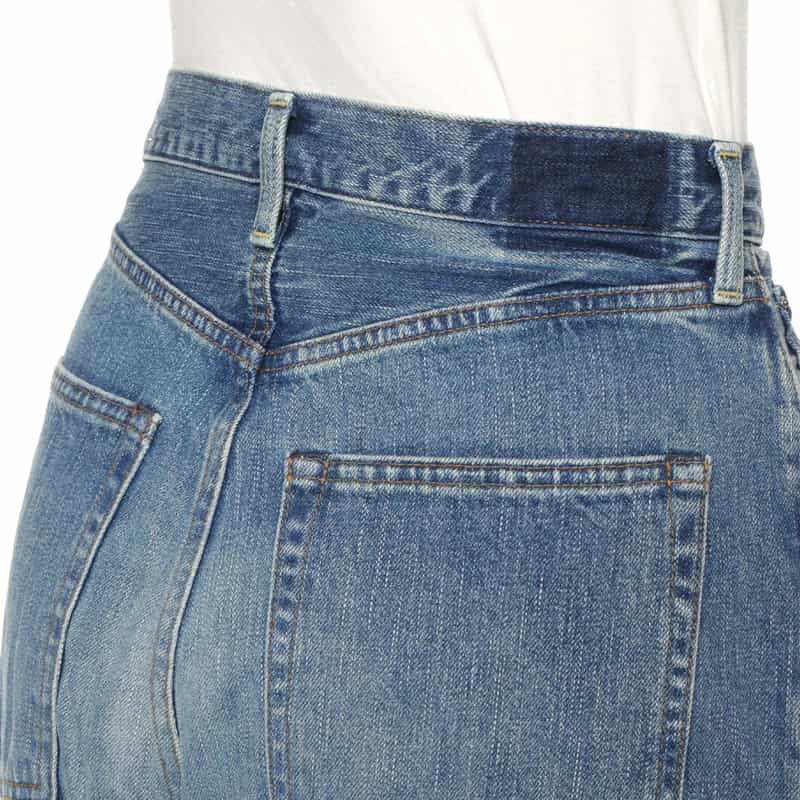 HYKE HYKE＜ハイク＞ バレルレッグデニムパンツ BLUE