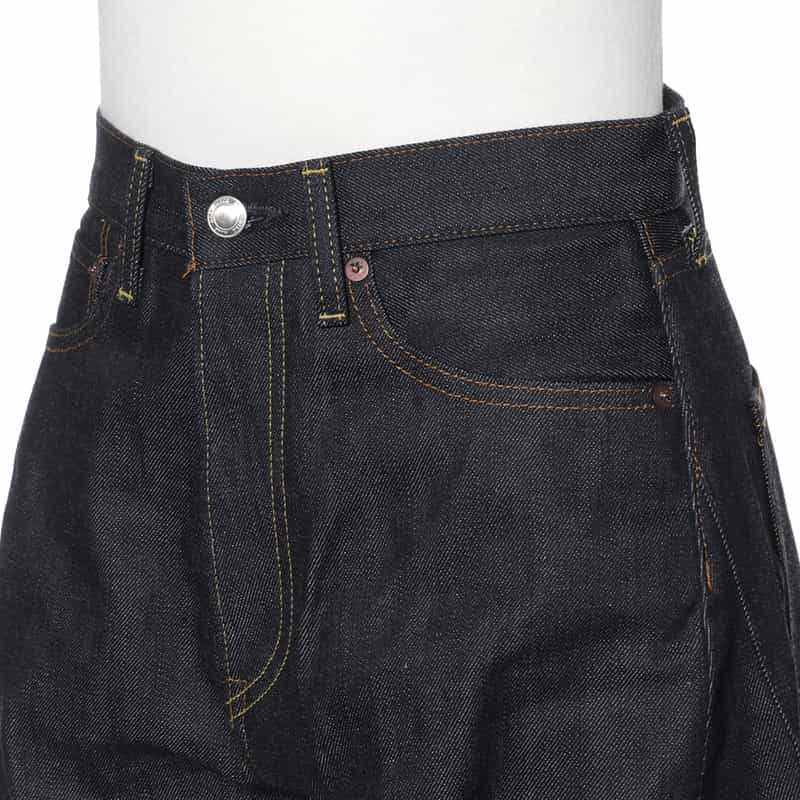 HYKE HYKE＜ハイク＞ バレルレッグデニムパンツ NAVY