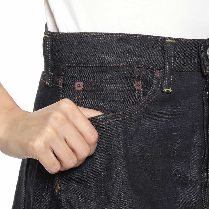 HYKE HYKE＜ハイク＞ バレルレッグデニムパンツ NAVY