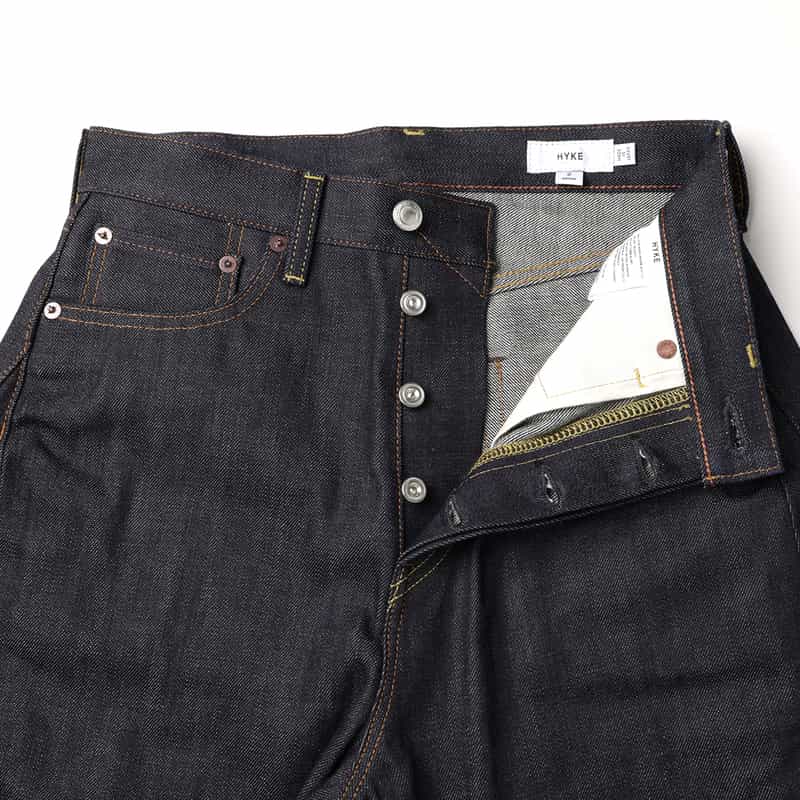 HYKE HYKE＜ハイク＞ バレルレッグデニムパンツ NAVY