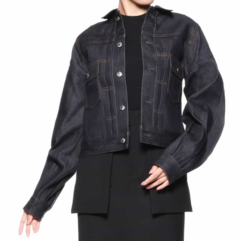 HYKE HYKE＜ハイク＞ バルーンスリーブデニムジャケット （TYPE 2） NAVY