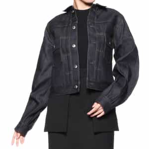 BARNEYS NEW YORK レザージャケット　スナップボタン　現行　黒 ボタンレザージャケット | ファッション通販サイト NUGU