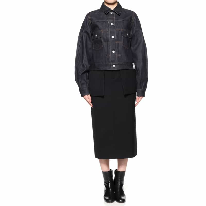 HYKE HYKE＜ハイク＞ バルーンスリーブデニムジャケット （TYPE 2） NAVY