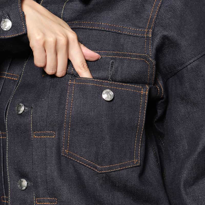 HYKE HYKE＜ハイク＞ バルーンスリーブデニムジャケット （TYPE 2） NAVY