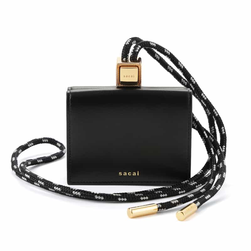 SACAI SACAI＜サカイ＞ ネックストラップ付ミニウォレット BLACK