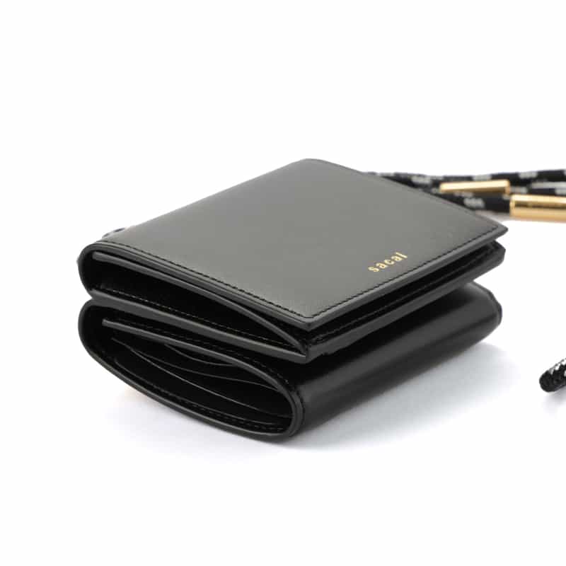 SACAI SACAI＜サカイ＞ ネックストラップ付ミニウォレット BLACK