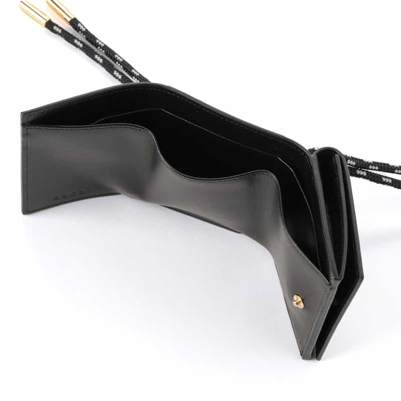 SACAI SACAI＜サカイ＞ ネックストラップ付ミニウォレット BLACK