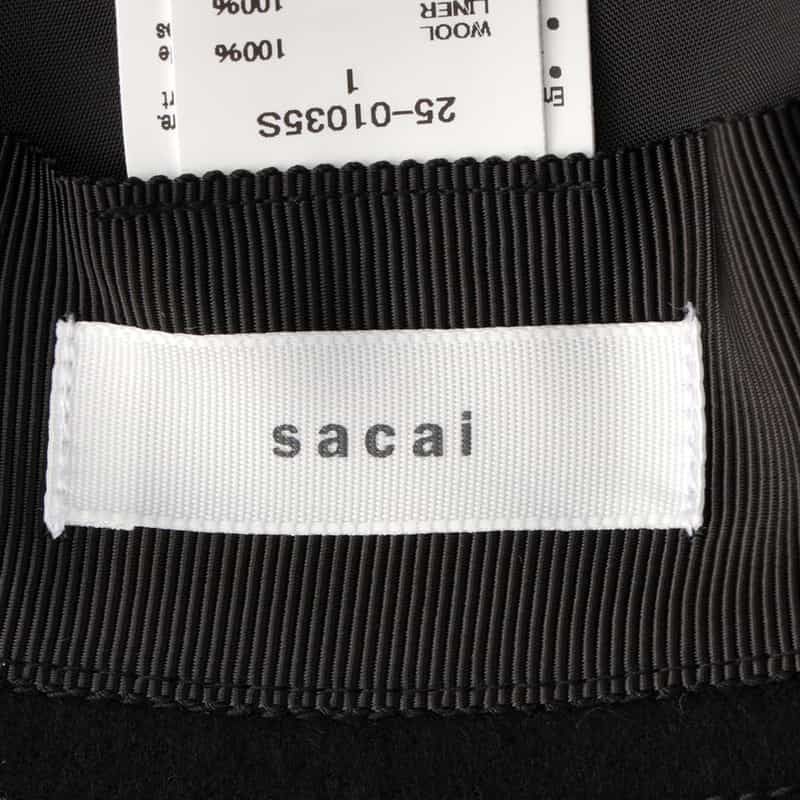 SACAI SACAI＜サカイ＞ロゴ入りバケットハット BLACK