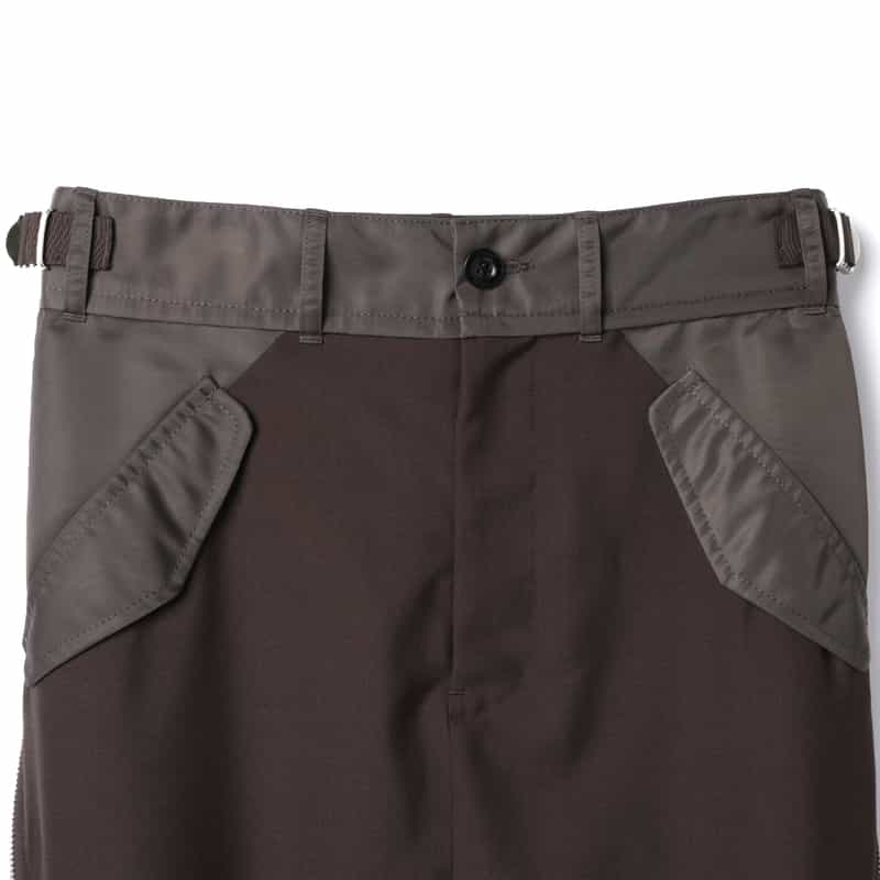 SACAI SACAI＜サカイ＞ コンビネーションスカート BROWN