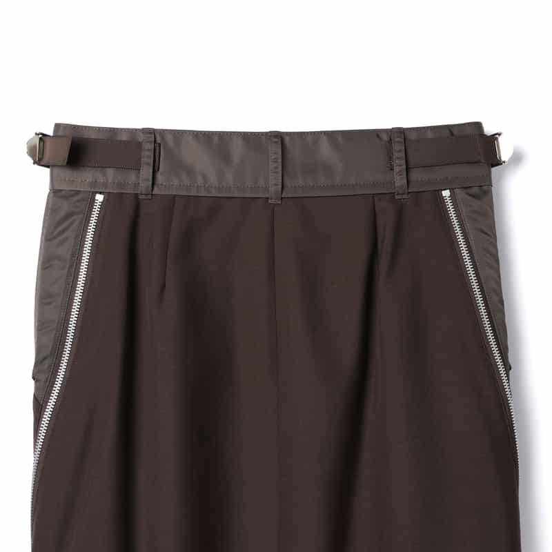 SACAI SACAI＜サカイ＞ コンビネーションスカート BROWN