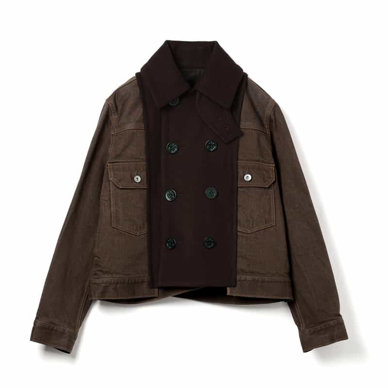 SACAI SACAI＜サカイ＞ コンビネーションデニムジャケット BROWN