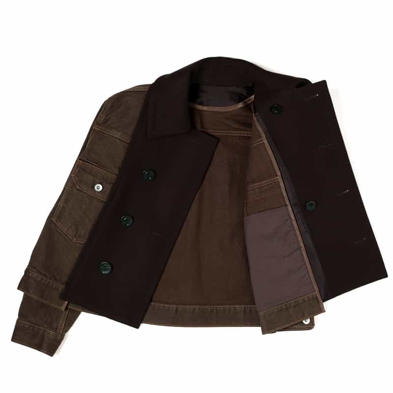 SACAI SACAI＜サカイ＞ コンビネーションデニムジャケット BROWN