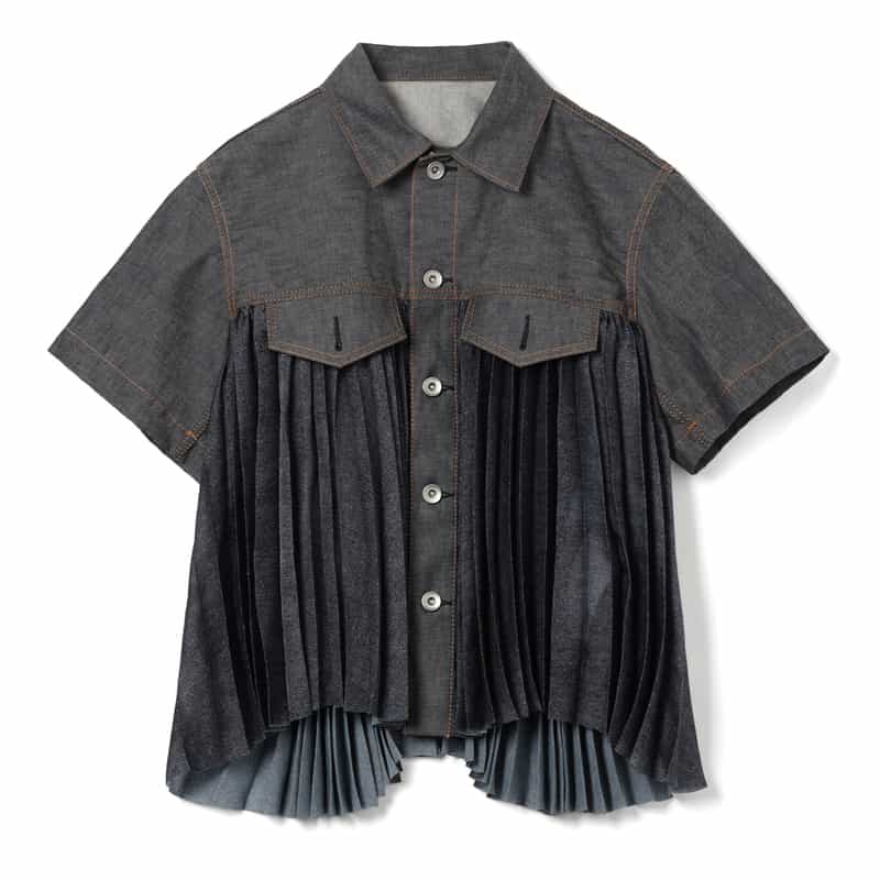 美品 sacai ストライプシャツ 長袖 L 3 ドローコード