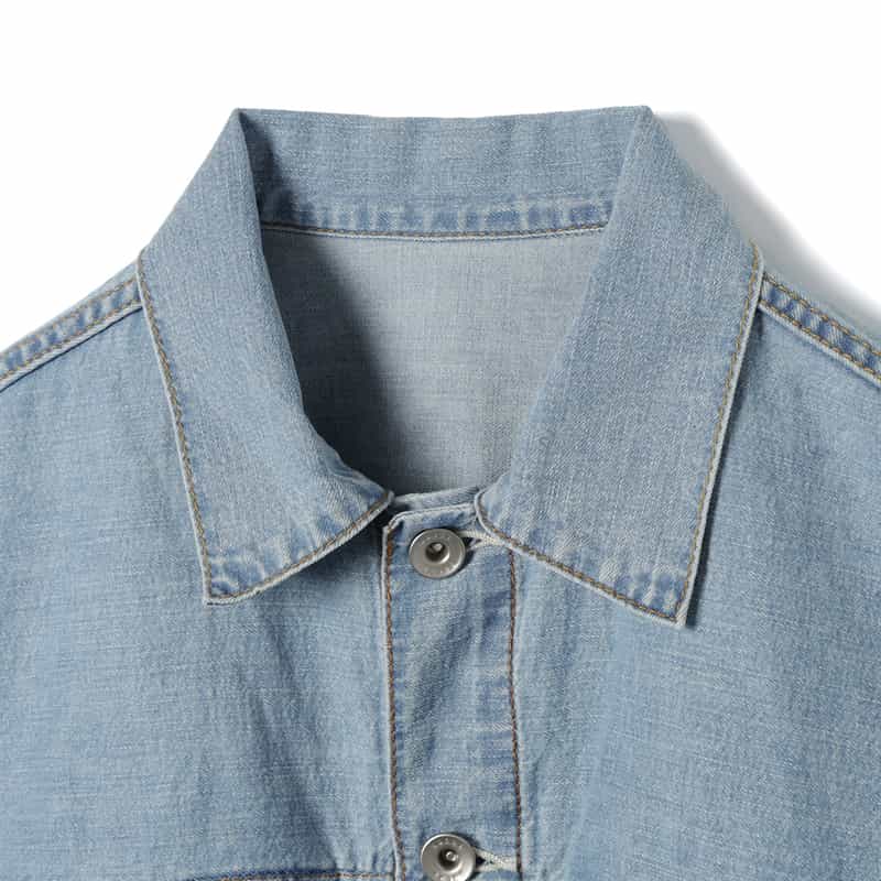 SACAI SACAI＜サカイ＞ コンビネーションショートスリーブシャツ LIGHT BLUE