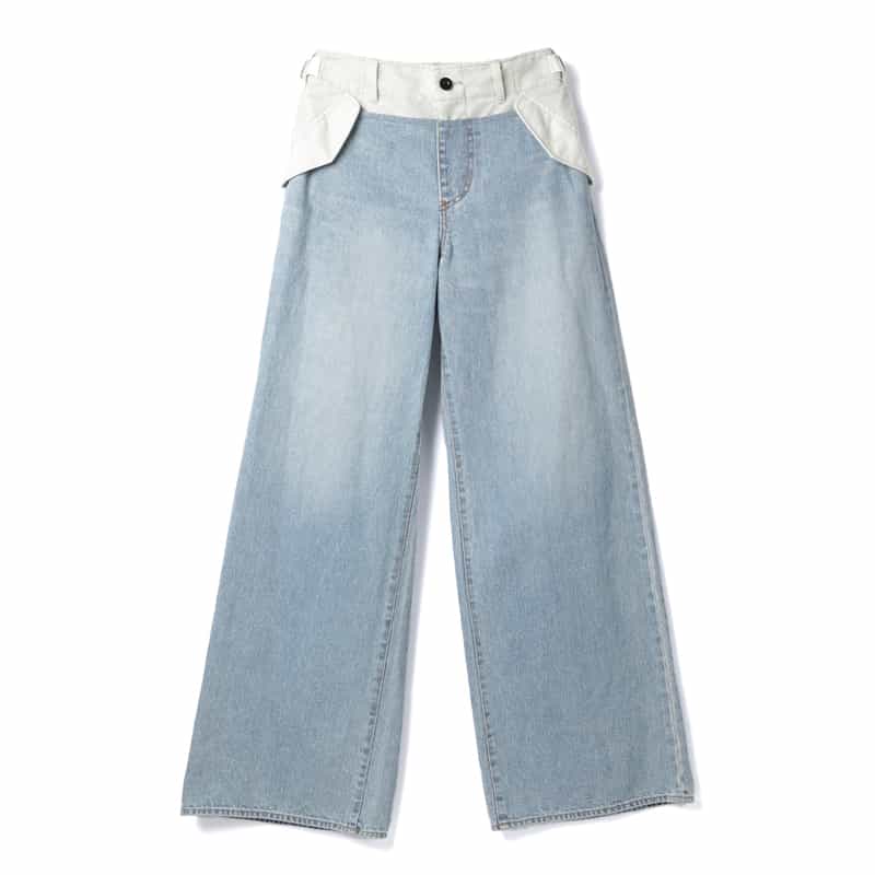 SACAI SACAI＜サカイ＞ バイカラーデニムパンツ LIGHT BLUE