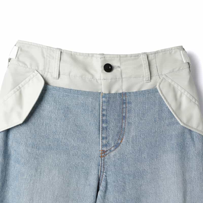 SACAI SACAI＜サカイ＞ バイカラーデニムパンツ LIGHT BLUE