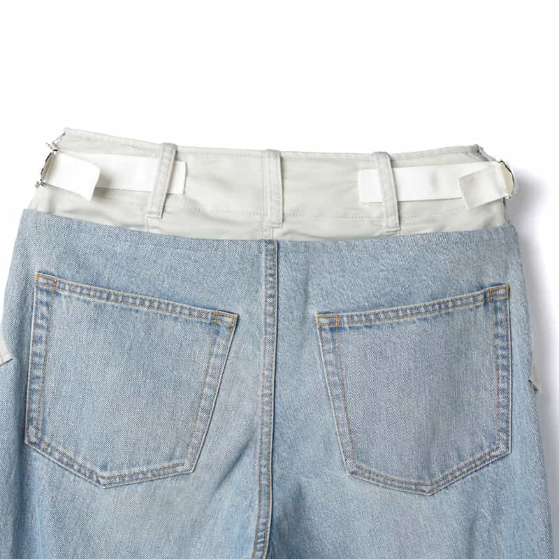 SACAI SACAI＜サカイ＞ バイカラーデニムパンツ LIGHT BLUE