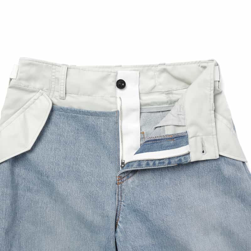 SACAI SACAI＜サカイ＞ バイカラーデニムパンツ LIGHT BLUE