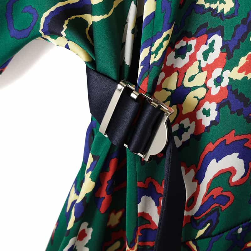 SACAI SACAI＜サカイ＞ フローラルプリントドレス GREEN