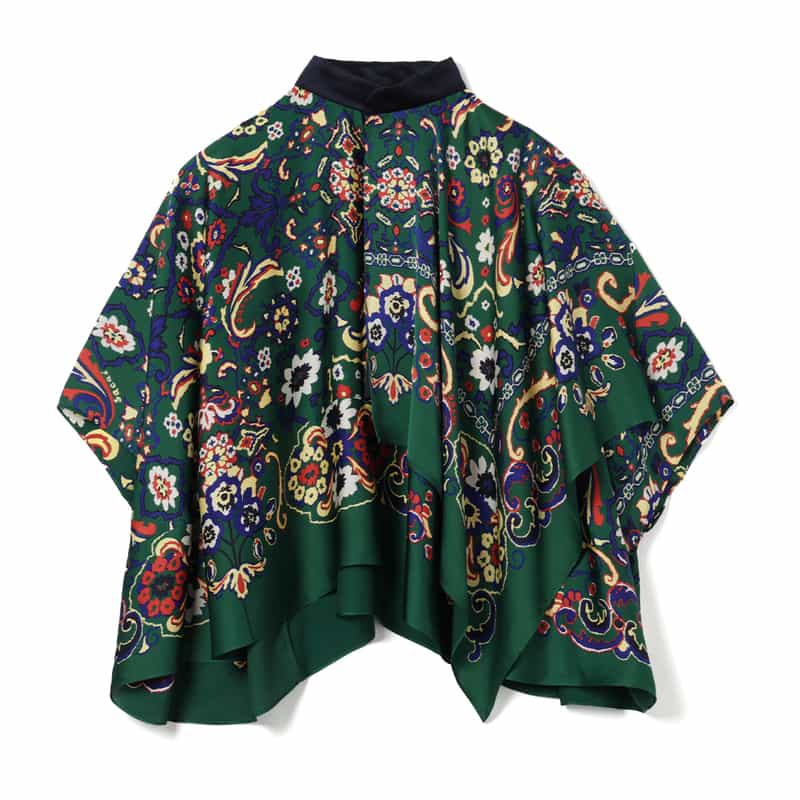 SACAI SACAI＜サカイ＞ フローラルプリントショートスリーブブラウス GREEN