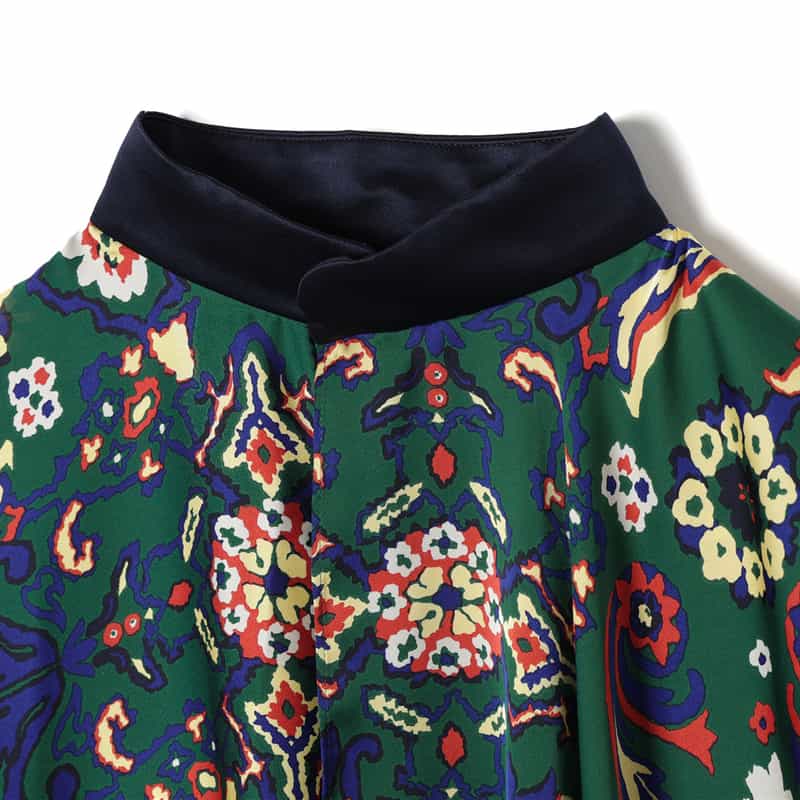 SACAI SACAI＜サカイ＞ フローラルプリントショートスリーブブラウス GREEN