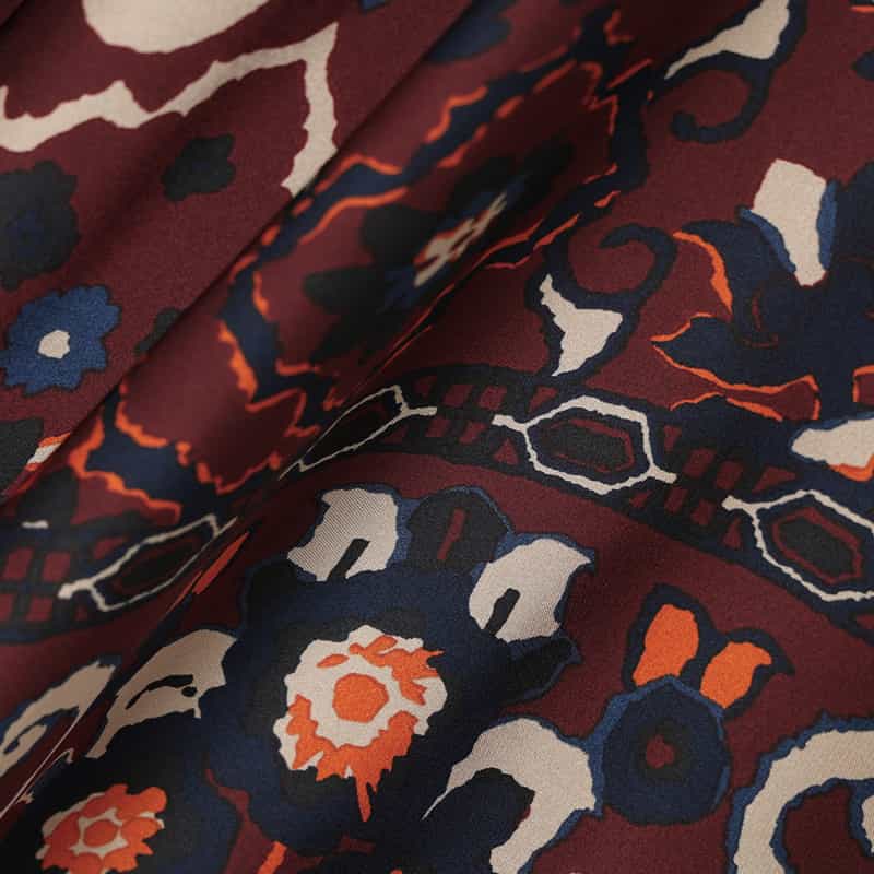 SACAI SACAI＜サカイ＞ フローラルプリントショートスリーブブラウス WINE