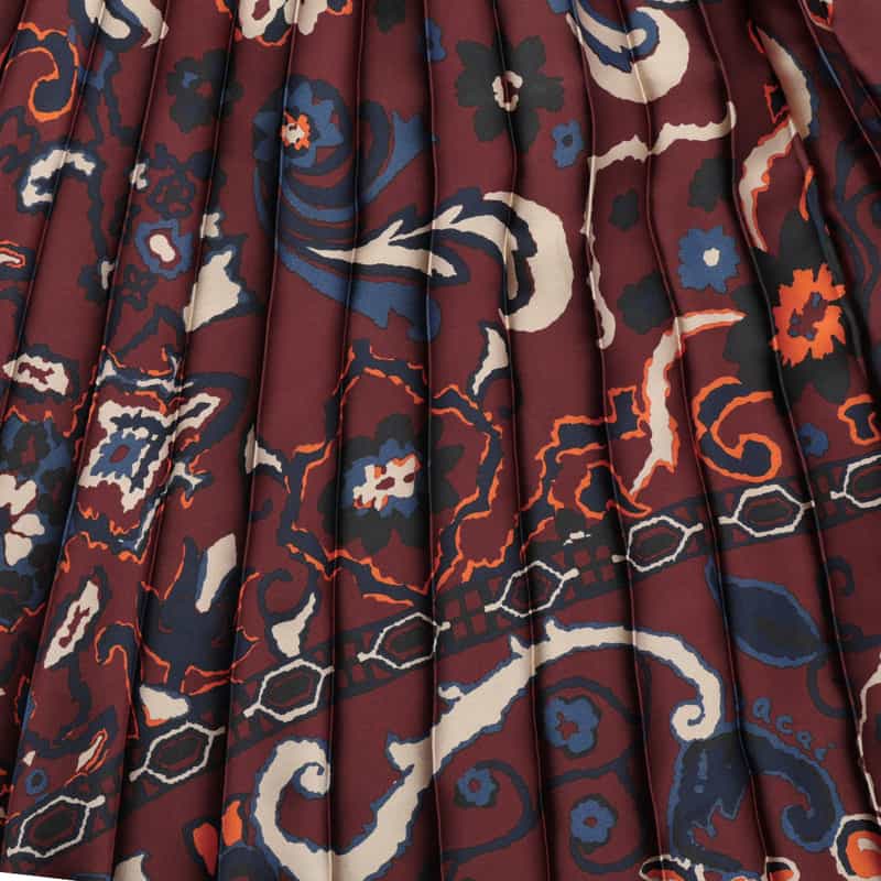 SACAI SACAI＜サカイ＞ フローラル柄プリーツスカート WINE