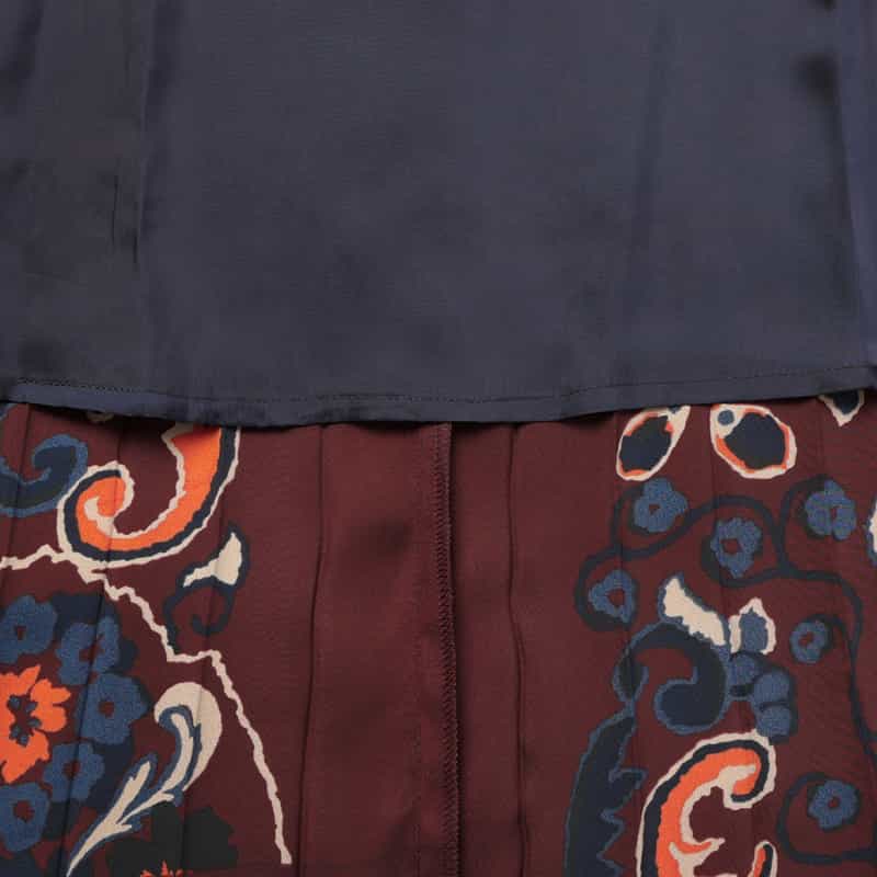 SACAI SACAI＜サカイ＞ フローラル柄プリーツスカート WINE