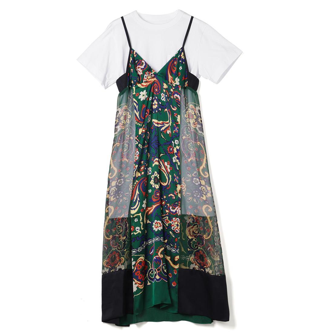 SACAI＜サカイ＞ カットソー付キャミソールドレス